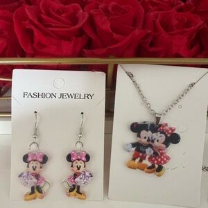 Disney Minnie Mouse Earrings in Pink and Yellow